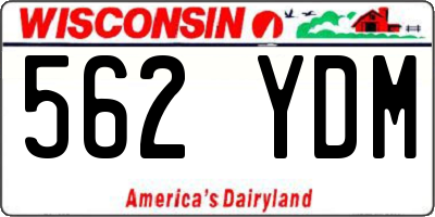 WI license plate 562YDM