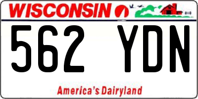 WI license plate 562YDN