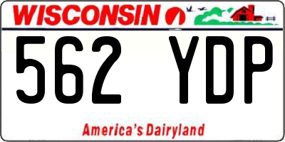 WI license plate 562YDP