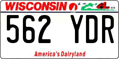 WI license plate 562YDR