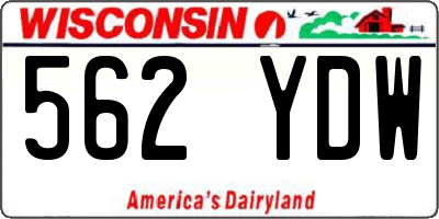 WI license plate 562YDW