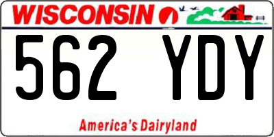 WI license plate 562YDY