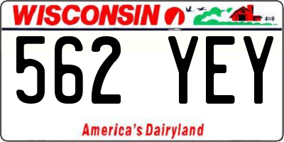 WI license plate 562YEY