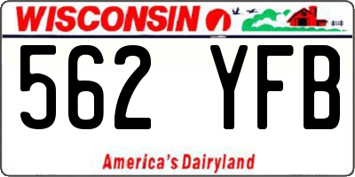 WI license plate 562YFB