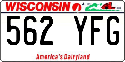 WI license plate 562YFG