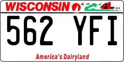 WI license plate 562YFI
