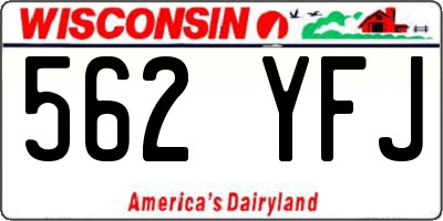 WI license plate 562YFJ