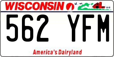 WI license plate 562YFM