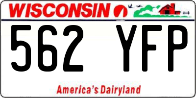 WI license plate 562YFP