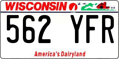 WI license plate 562YFR