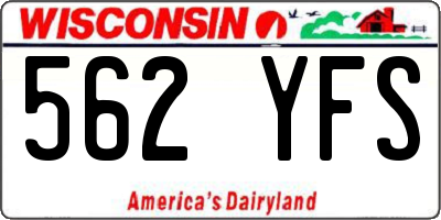 WI license plate 562YFS