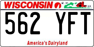 WI license plate 562YFT