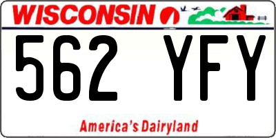 WI license plate 562YFY