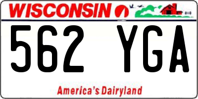 WI license plate 562YGA