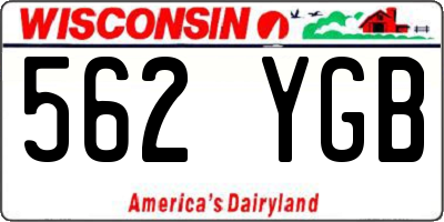 WI license plate 562YGB