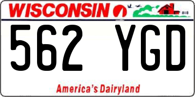 WI license plate 562YGD
