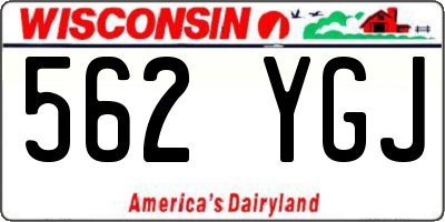 WI license plate 562YGJ