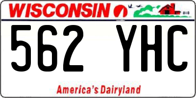 WI license plate 562YHC