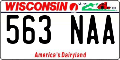 WI license plate 563NAA