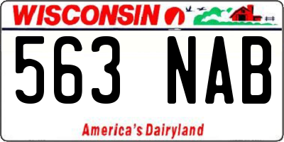 WI license plate 563NAB