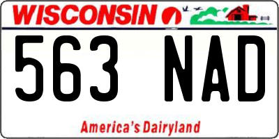 WI license plate 563NAD