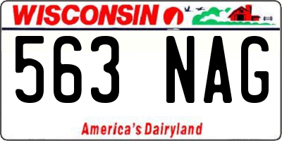 WI license plate 563NAG