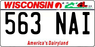 WI license plate 563NAI