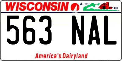 WI license plate 563NAL