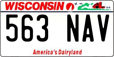 WI license plate 563NAV