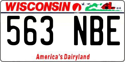 WI license plate 563NBE
