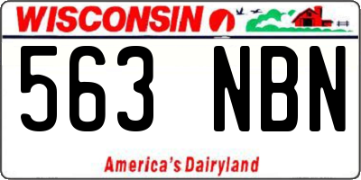 WI license plate 563NBN