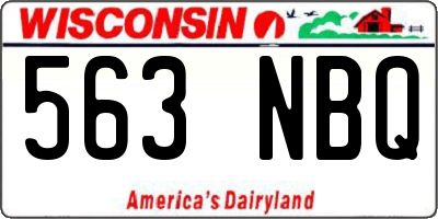 WI license plate 563NBQ