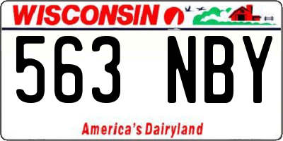 WI license plate 563NBY