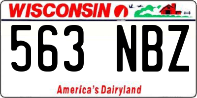 WI license plate 563NBZ