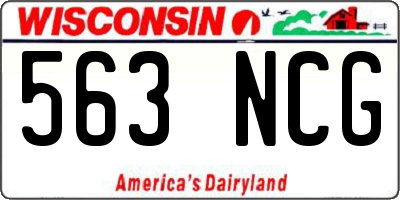 WI license plate 563NCG