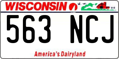WI license plate 563NCJ