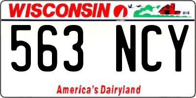 WI license plate 563NCY