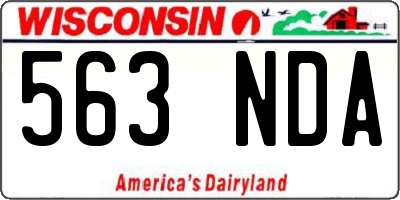 WI license plate 563NDA