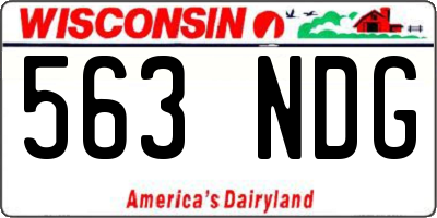 WI license plate 563NDG