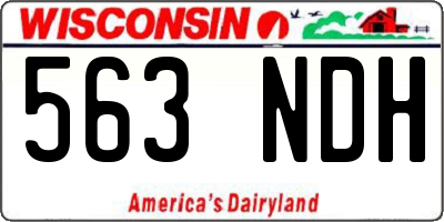 WI license plate 563NDH