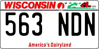 WI license plate 563NDN