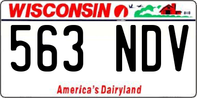 WI license plate 563NDV