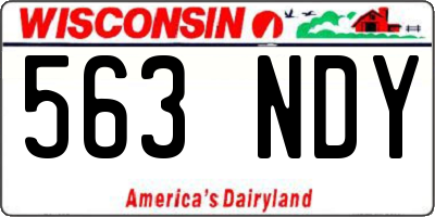 WI license plate 563NDY
