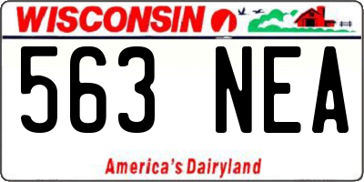 WI license plate 563NEA