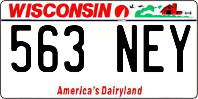 WI license plate 563NEY
