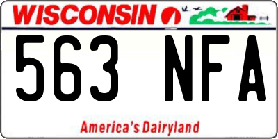 WI license plate 563NFA