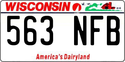 WI license plate 563NFB