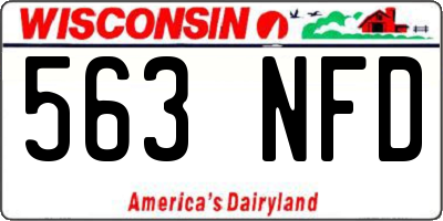WI license plate 563NFD