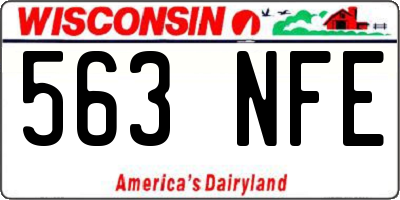 WI license plate 563NFE