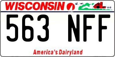 WI license plate 563NFF